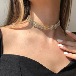 Trendy Rhinestone Clavicle Chain Necklace